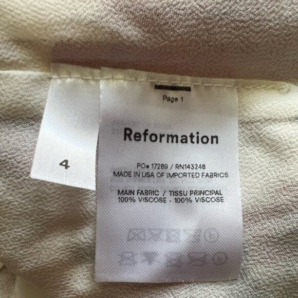 Reformation The Christine White and Red Floral Mini Dress Size 4 - Picture 12 of 13